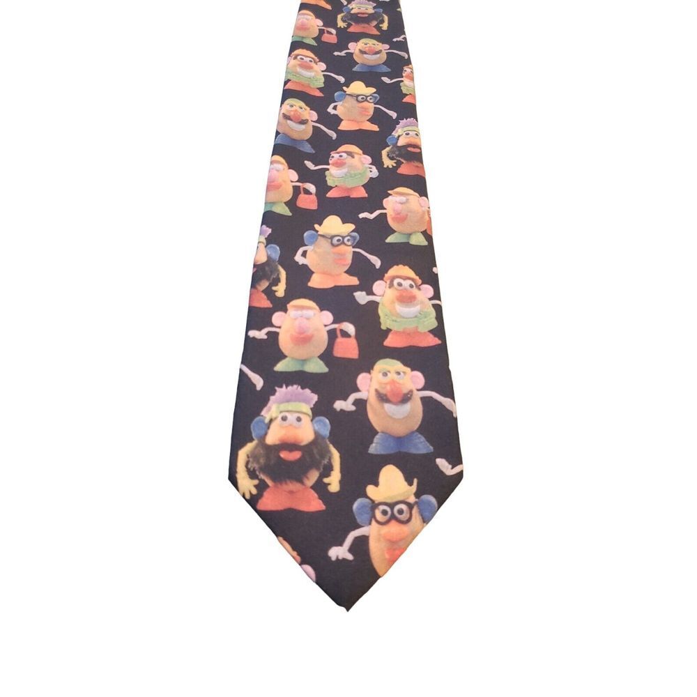 Vintage 1995 " Mr. Potatohead" Ralph Marlin Mens Neck‎ Tie-USA Made Hasbro